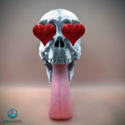 Skull In Love 3d model