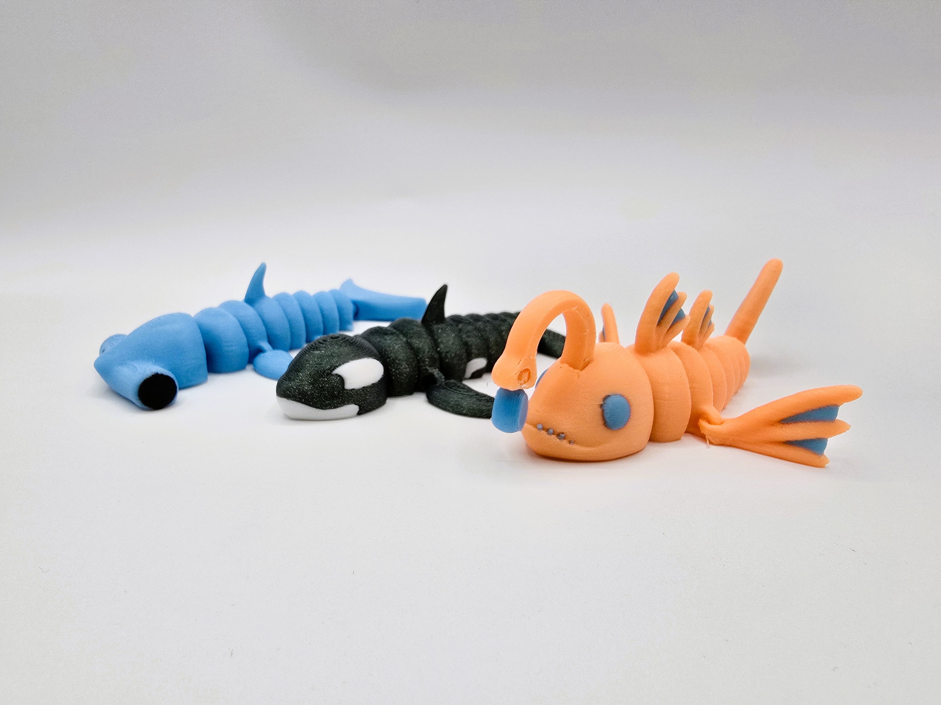 Flexi Orca & Hammerhead Shark Pocket Pets 3d model