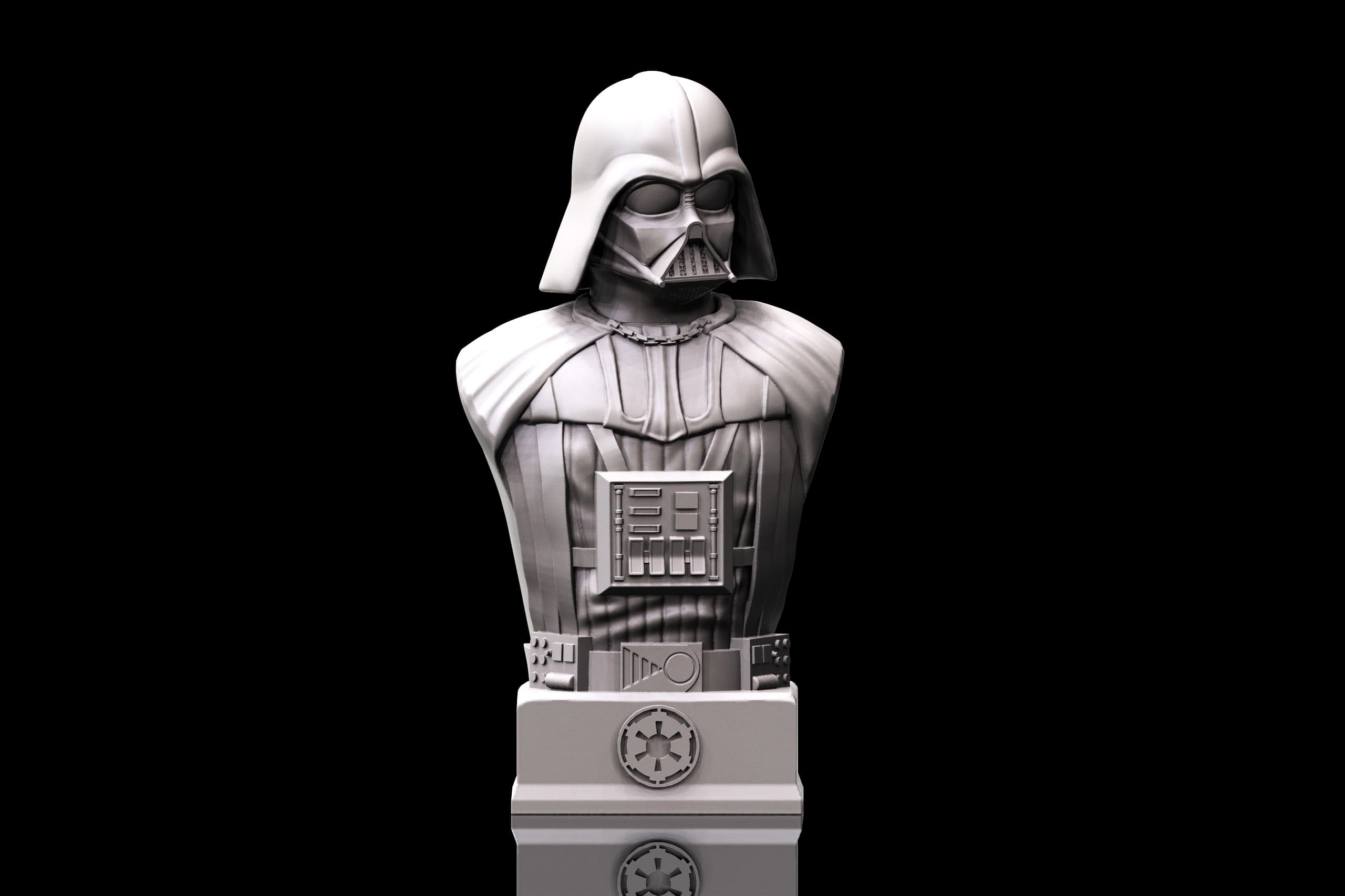 Darth Vader Bust (Pre-Supported) 3d model