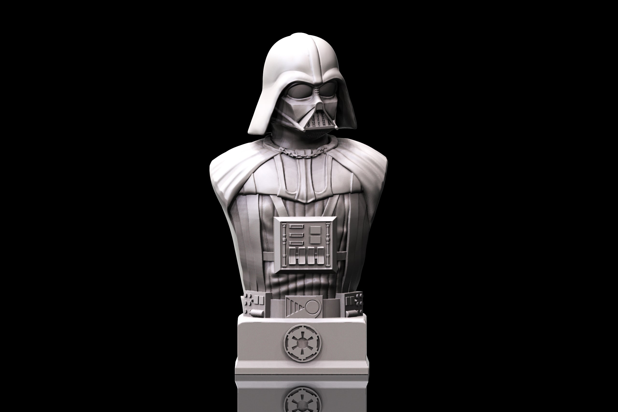 Darth Vader Bust (Pre-Supported) 3d model