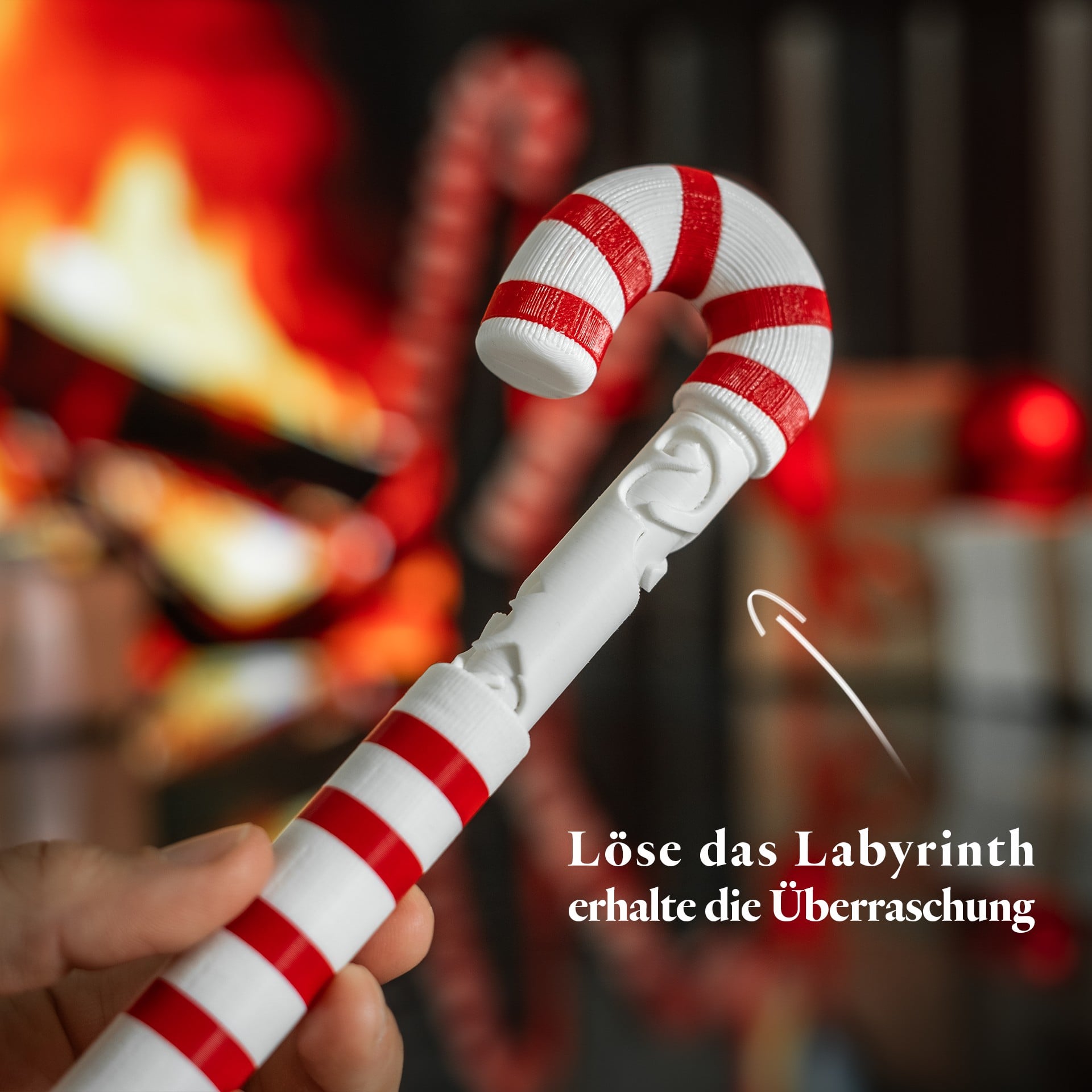 candy cane gift box riddle 3d model