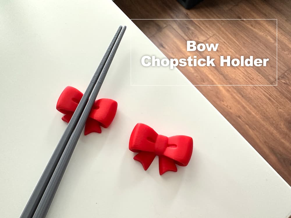 Bow Chopstick holder 3d model