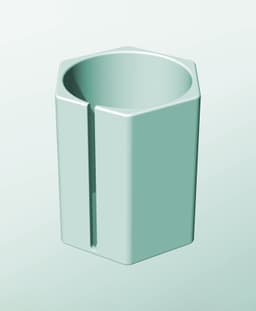 CH162-220-S Modular Stacking slotted container for home decor 3d model
