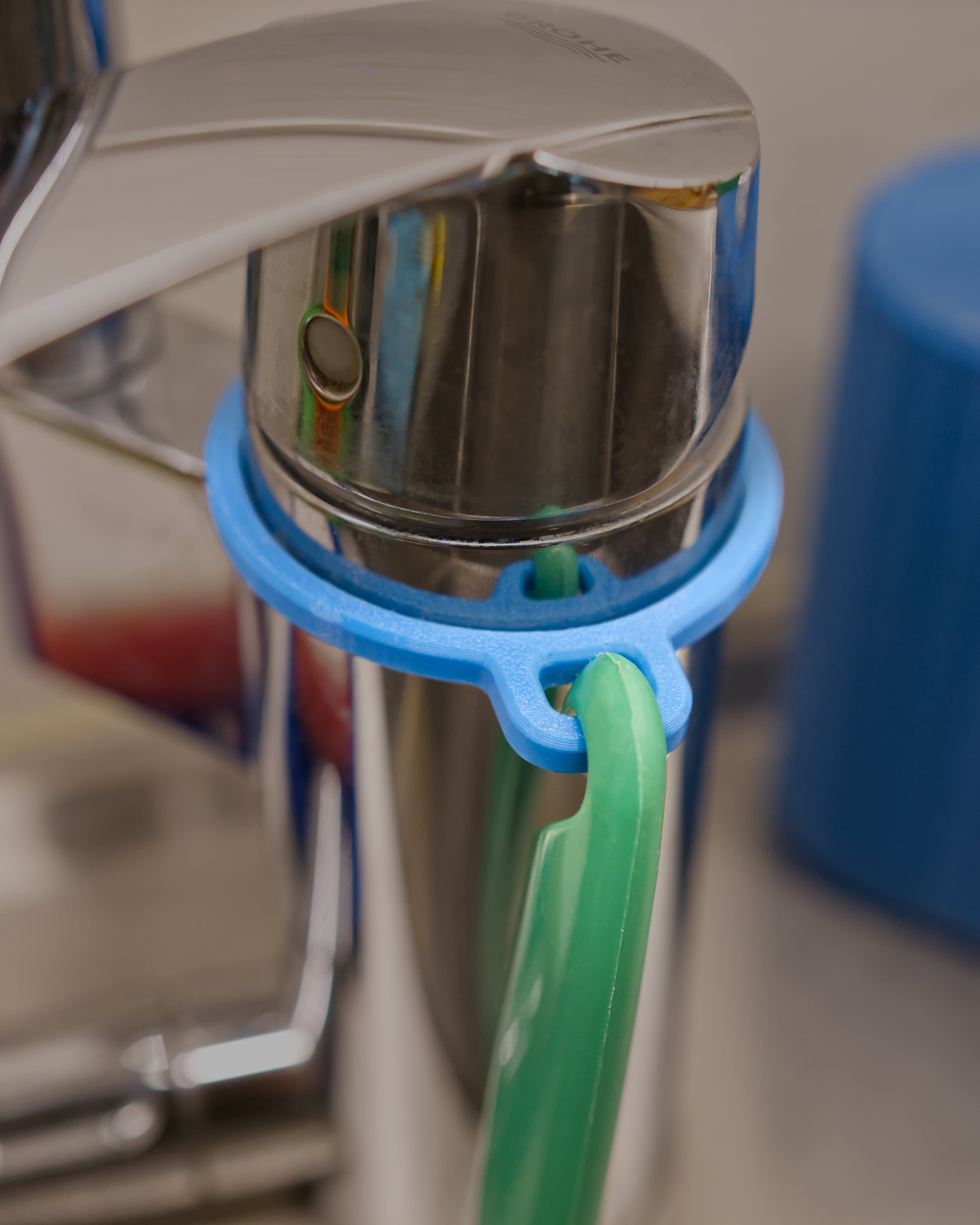 Sink Brush Hanger // TPU Brush Loop Kitchen Organizer 3d model
