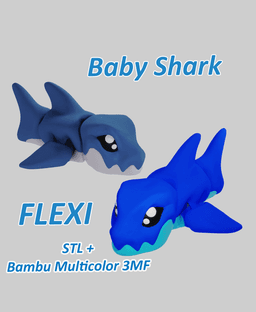 Baby Shark - Articulated Flexi Fidget Toy 3d model