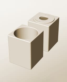 CS96-130-P Modular Stacking pierced container for home decor 3d model