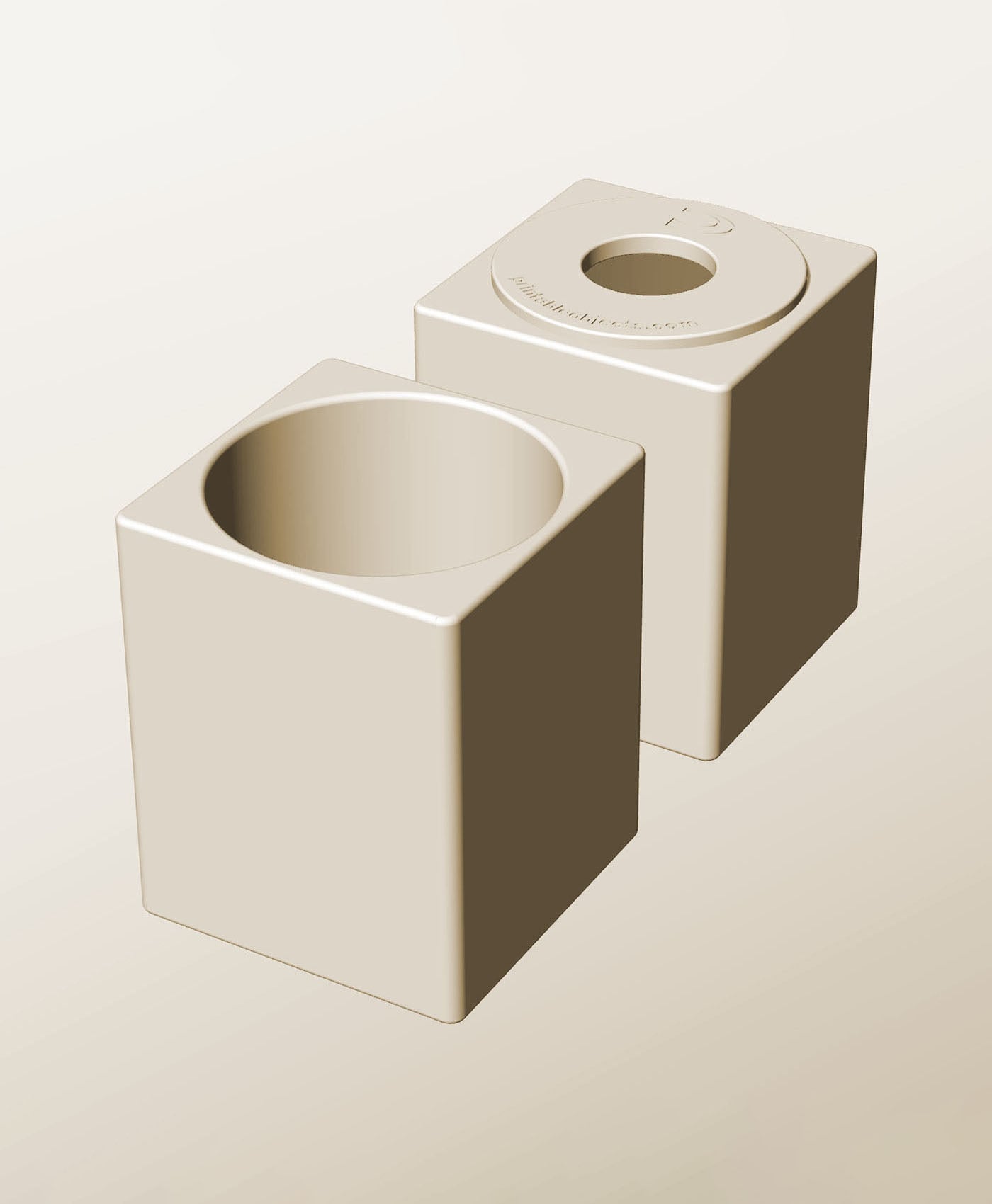 CS96-130-P Modular Stacking pierced container for home decor 3d model