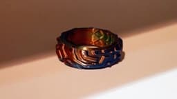 Fidget Ring the hat gotelé & Zig Zag 3d model