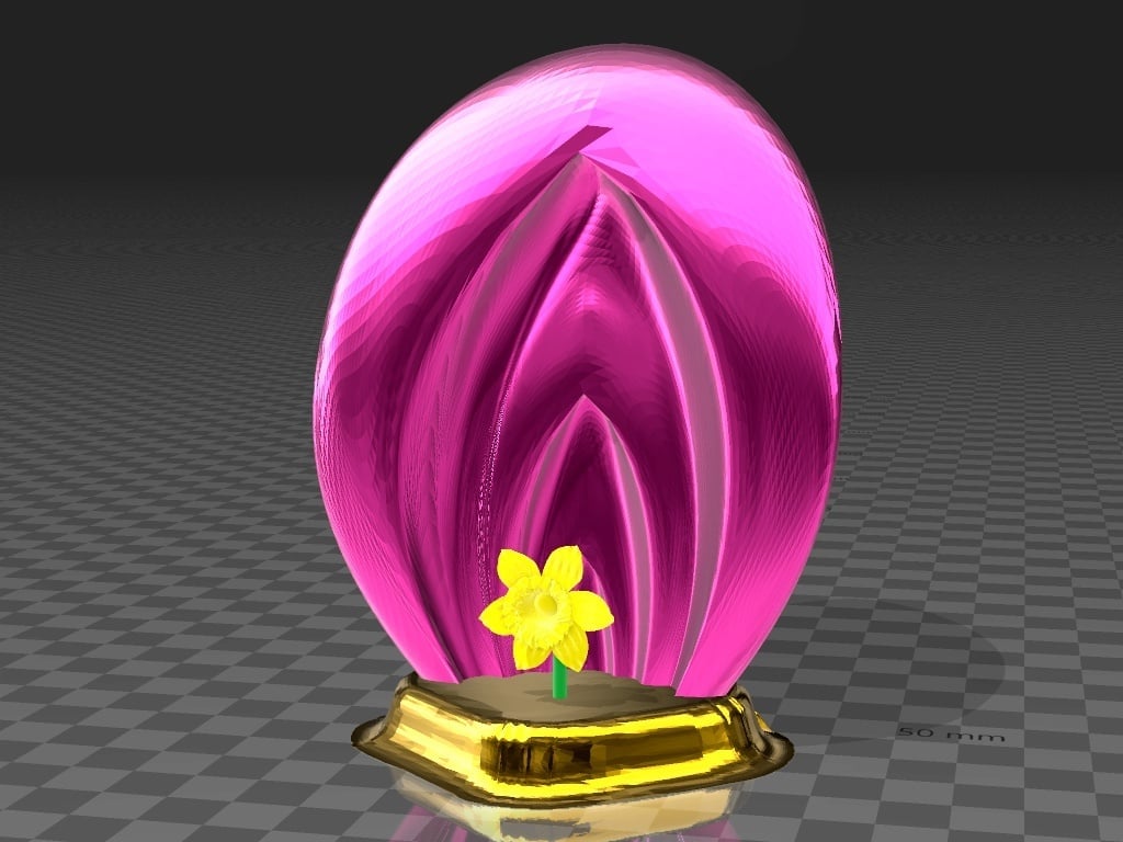 Vaginal Sculpture with Flower 3d model