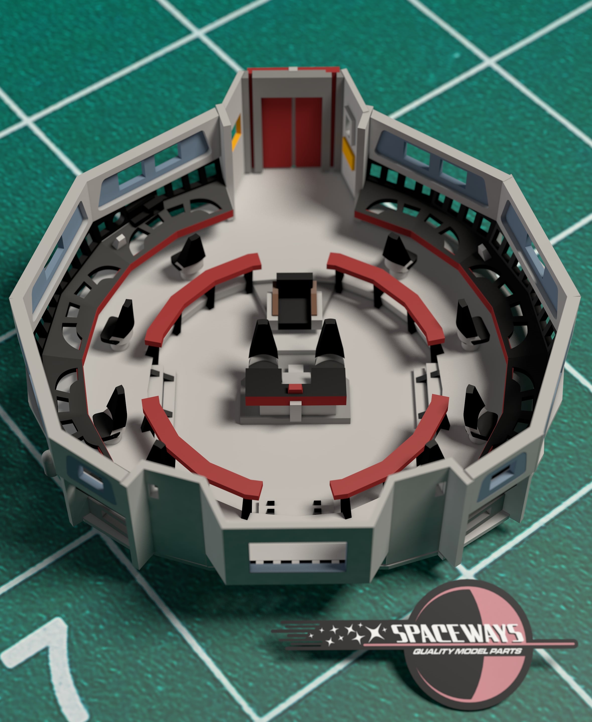 1/350 TOS Bridge with Centered Turbolift 3d model