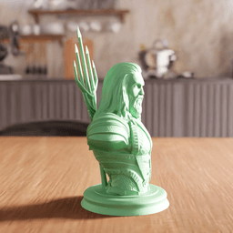 Aquaman Superhero Character Bust Figurine 3d model