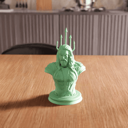 Aquaman Superhero Character Bust Figurine 3d model