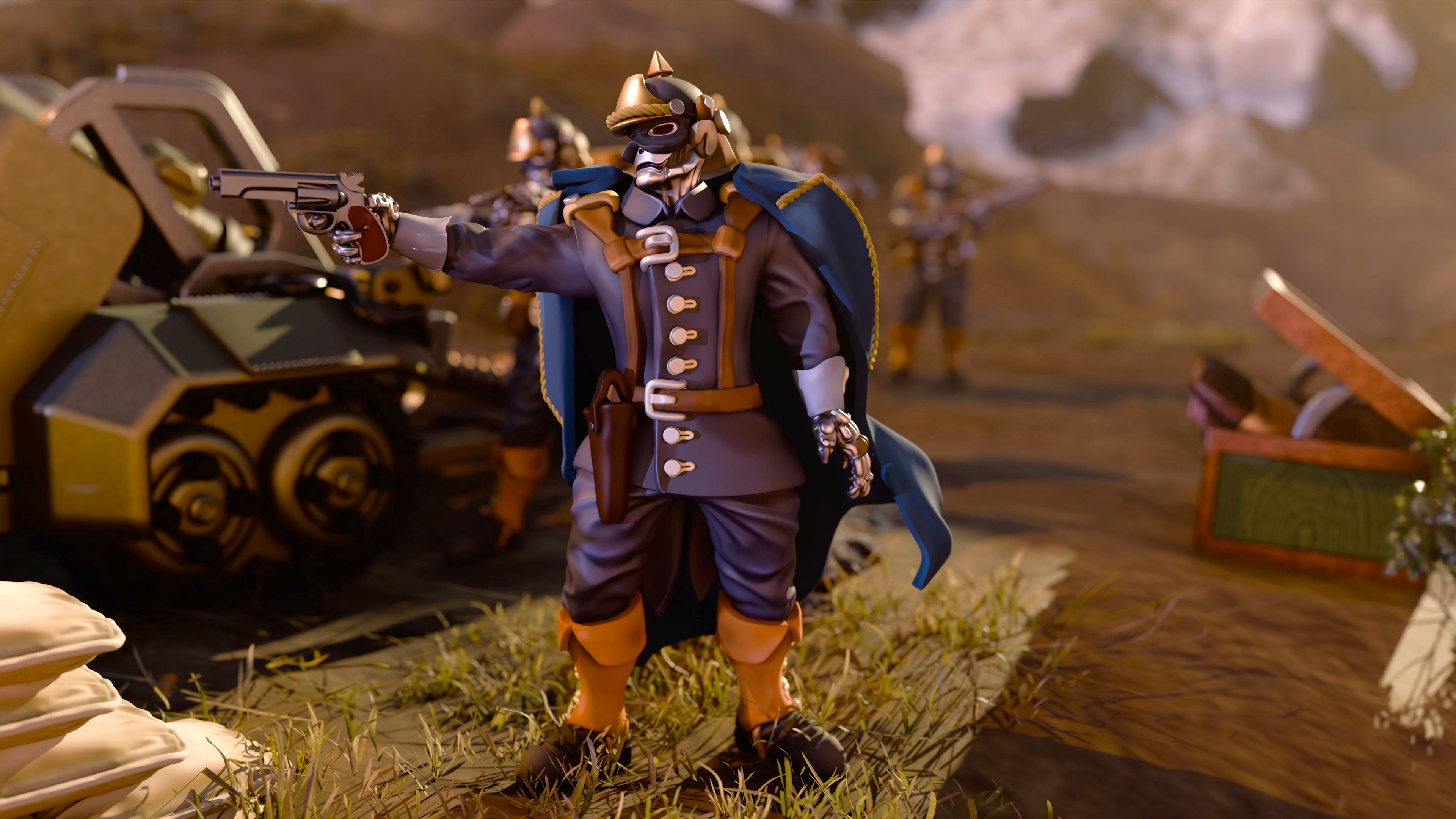 Artillery Crew Commander 3d model