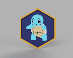 Squirtle Pokemon PokeCoin stl 3d model