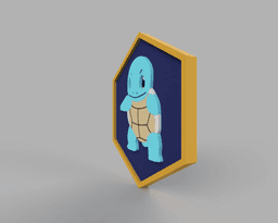 Squirtle Pokemon PokeCoin stl 3d model