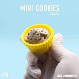 Mini Cookies Fidget Clicker | Cute Chocolate Chip Baking Toy 3d model