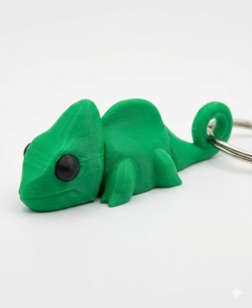 MiniMonster4BabyChameleonKeyChain 3d model