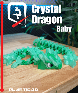 Baby Articulated Crystal Dragon 3d model