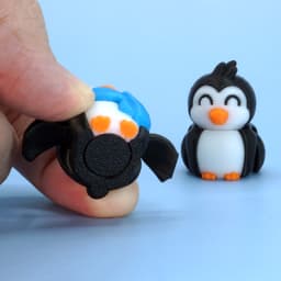Tiny Penguin and Snowman 3d model