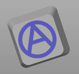 anarkeycap - anarchy keycap (cherry) 3d model
