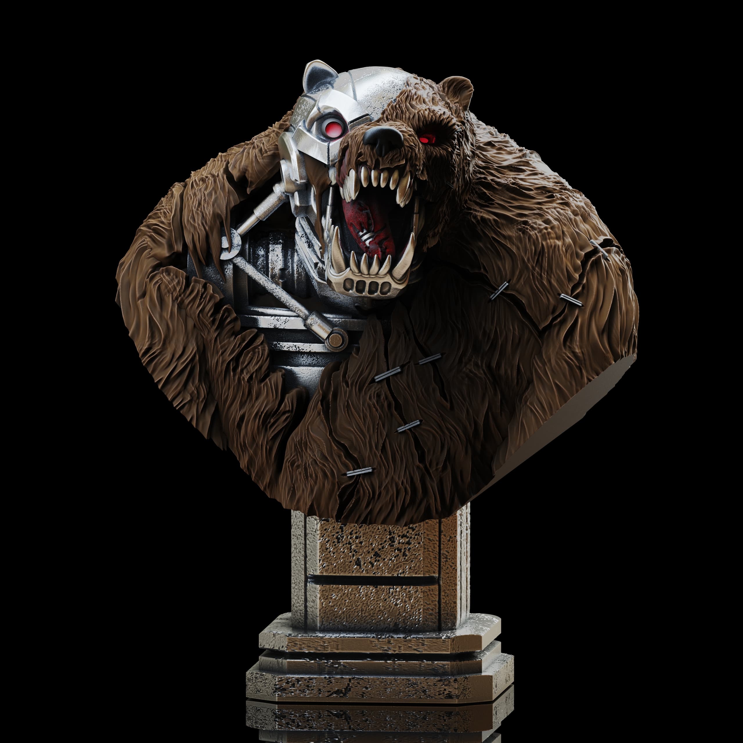 Barghest Bust (Pre-Supported) 3d model