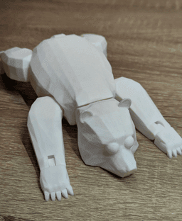 Wobble Bear - Smooth & Colored 3d model