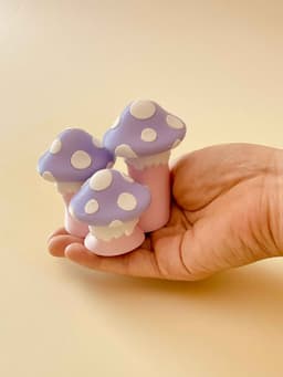 Toadstool Mushroom Cluster Multi Clicker Keychain Fidget Toy Bundle 3d model
