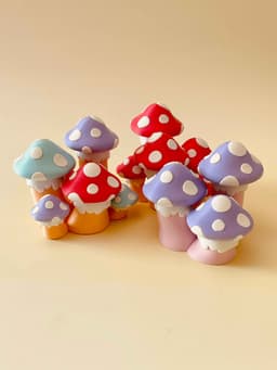 Toadstool Mushroom Cluster Multi Clicker Keychain Fidget Toy Bundle 3d model