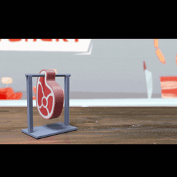 Steak Hanger Coaster Set 3d model