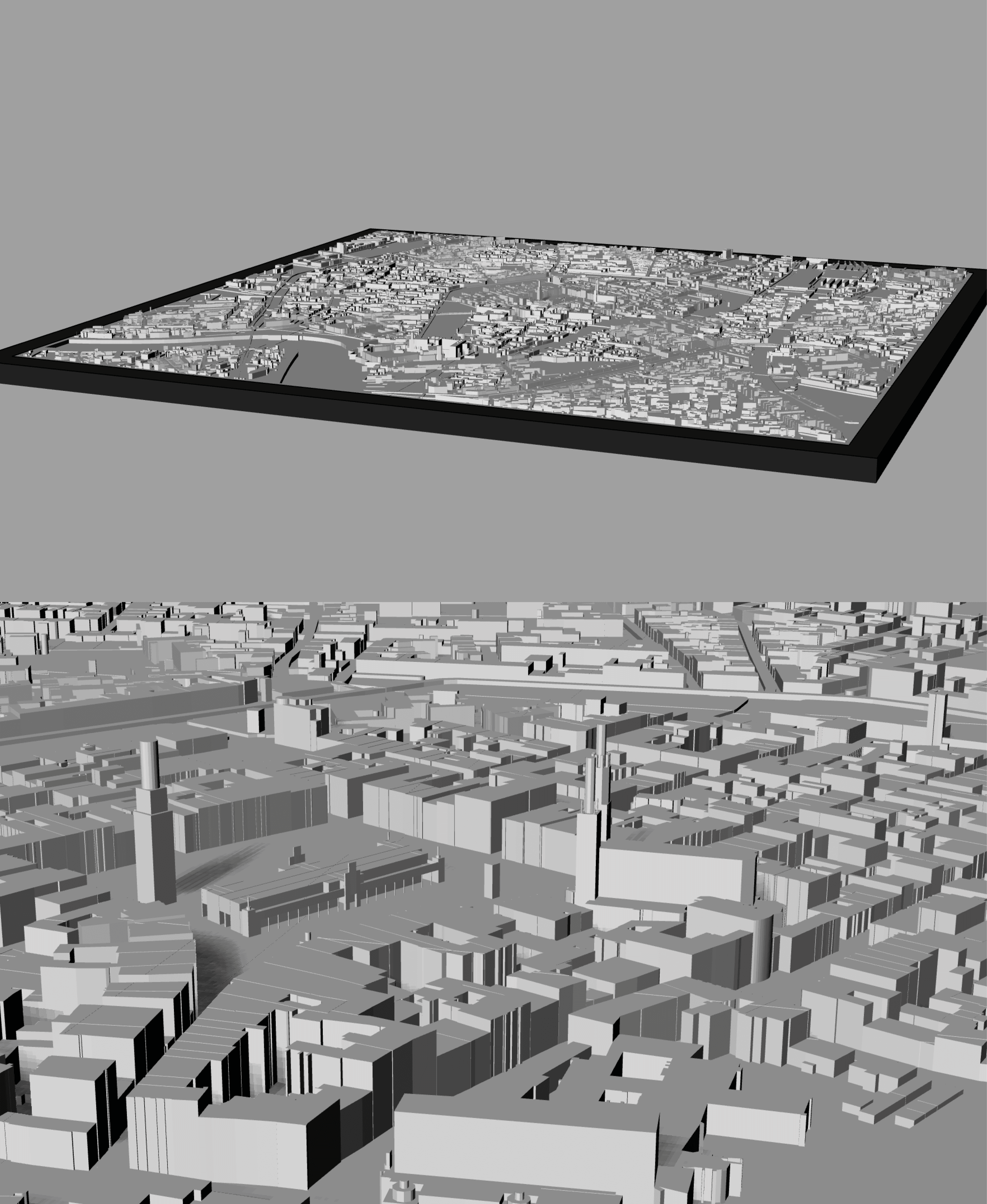 KRAKOW, Skyline 3d map 3d model