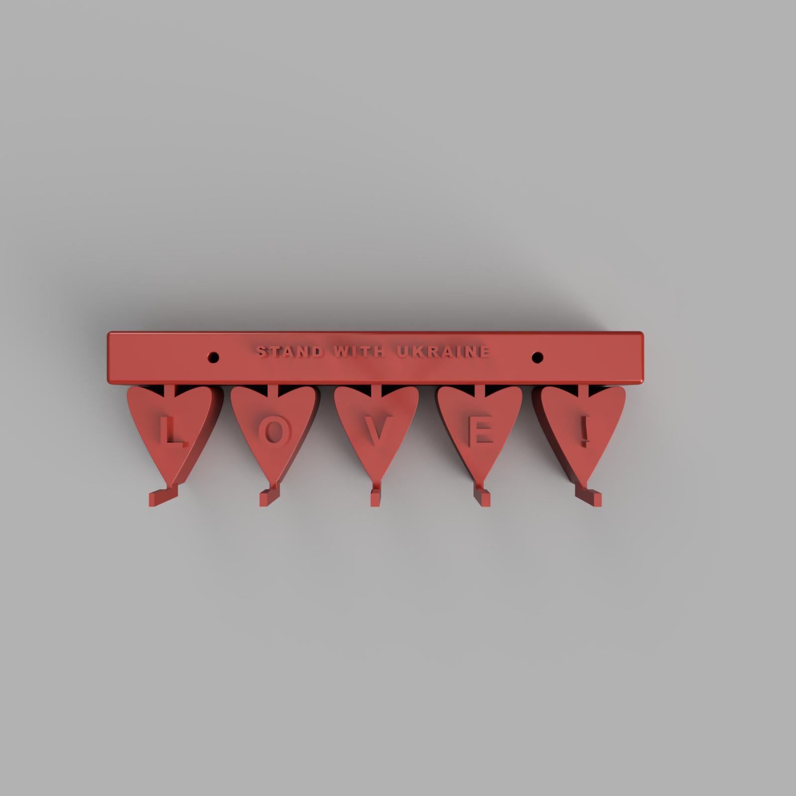 Valentine Heart Wall Hanger 3d model