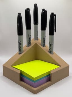 Post-It Sticky Note Sharpie Marker Holder 3d model