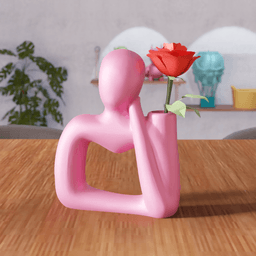 Abstract Human Vase - Modern Sculptural Flower Vase 3d model