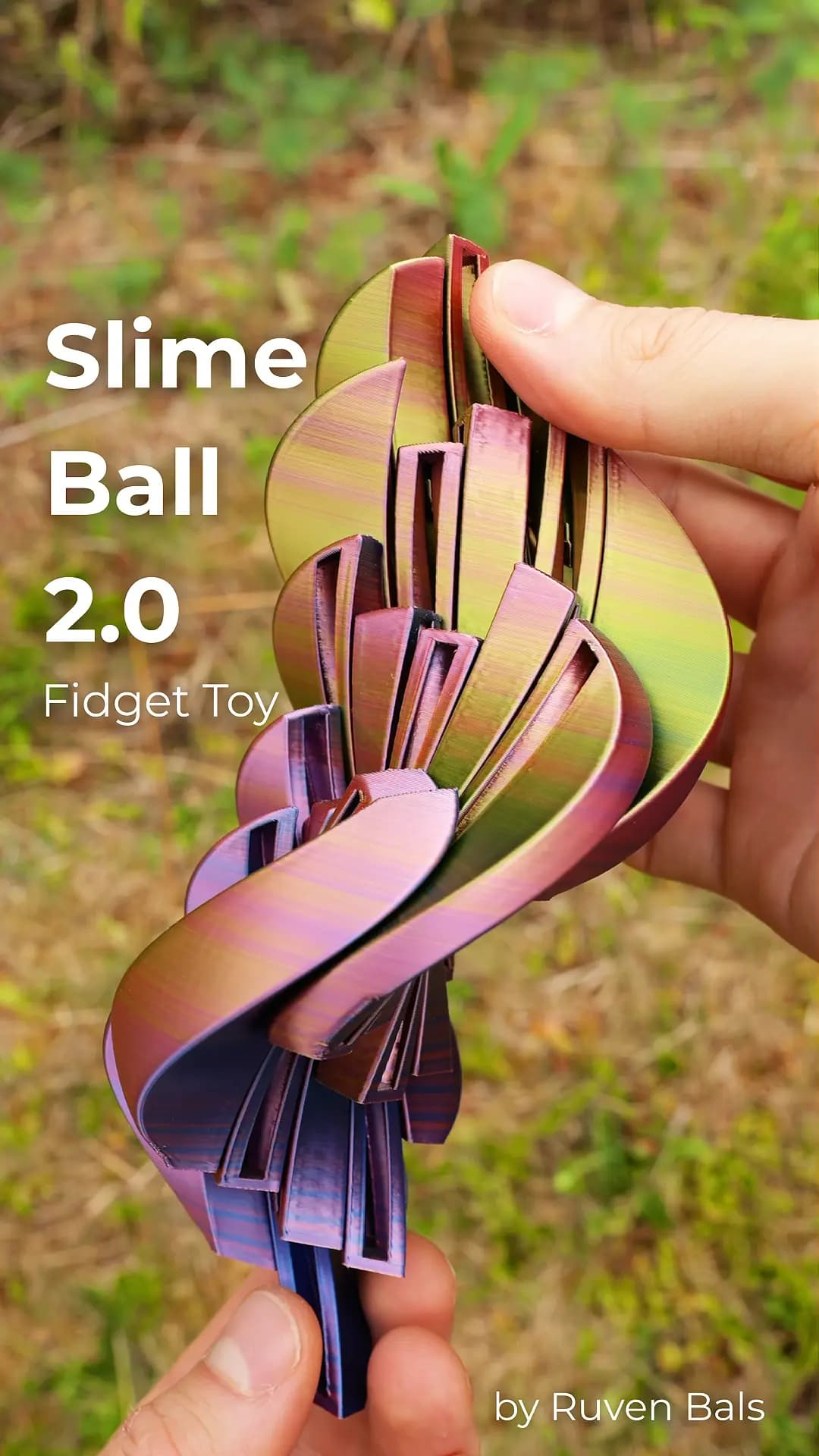 Slime Ball 2.0 Fidget Toy Print in Place by Ruven Bals 3d model