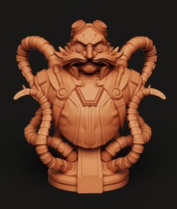 Evil Robot Doctor STL | Villain Bust 3D Print | Gamer Gift 3d model