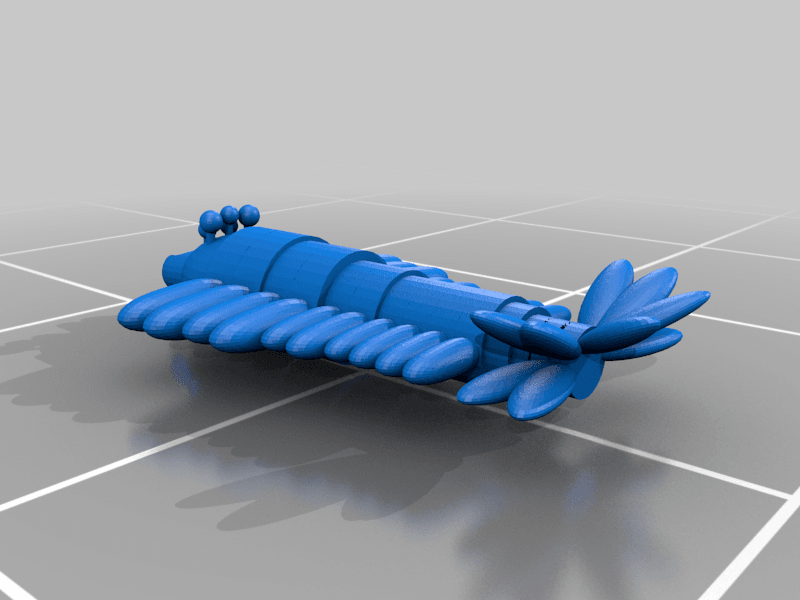 Articulated Opabinia 3d model