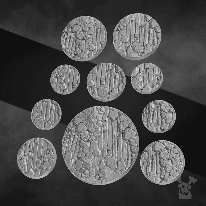 Decorative bases "Ruins" Set 3d model