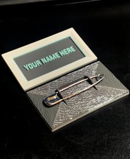 Customizable Name Badge 3d model
