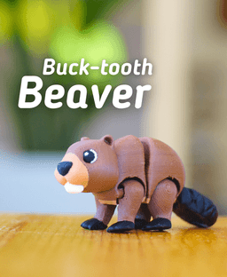 Buck-Tooth Beaver - Articulated fidget beaver 3d model