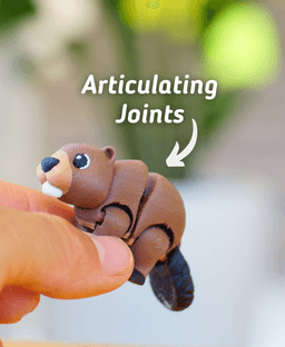 Buck-Tooth Beaver - Articulated fidget beaver 3d model