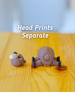 Buck-Tooth Beaver - Articulated fidget beaver 3d model
