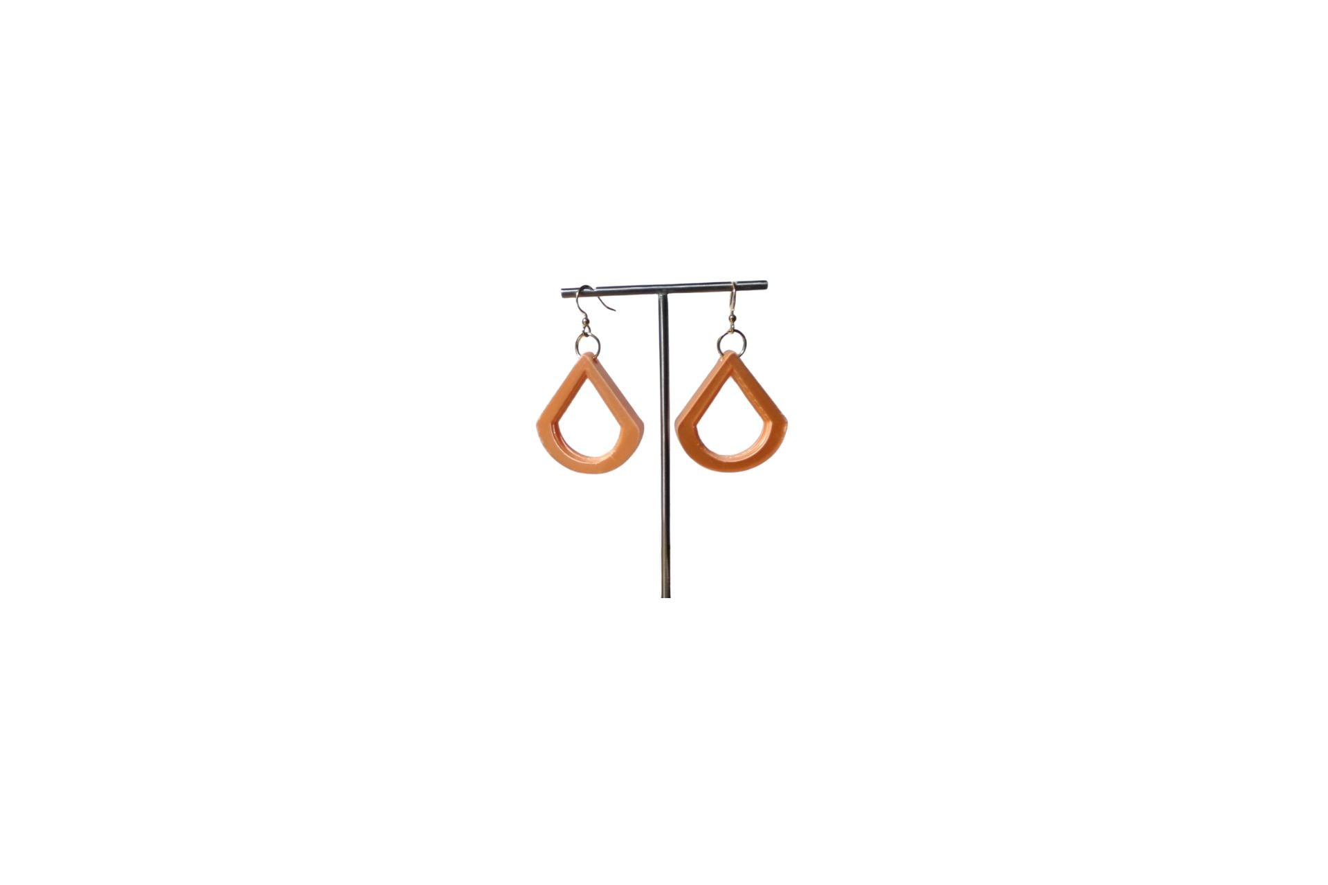 Geometric Teardrop Earrings 3d model