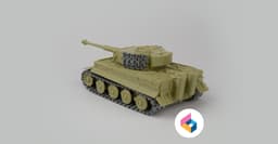 Foldable Tank TIGER-I Late production 3d model