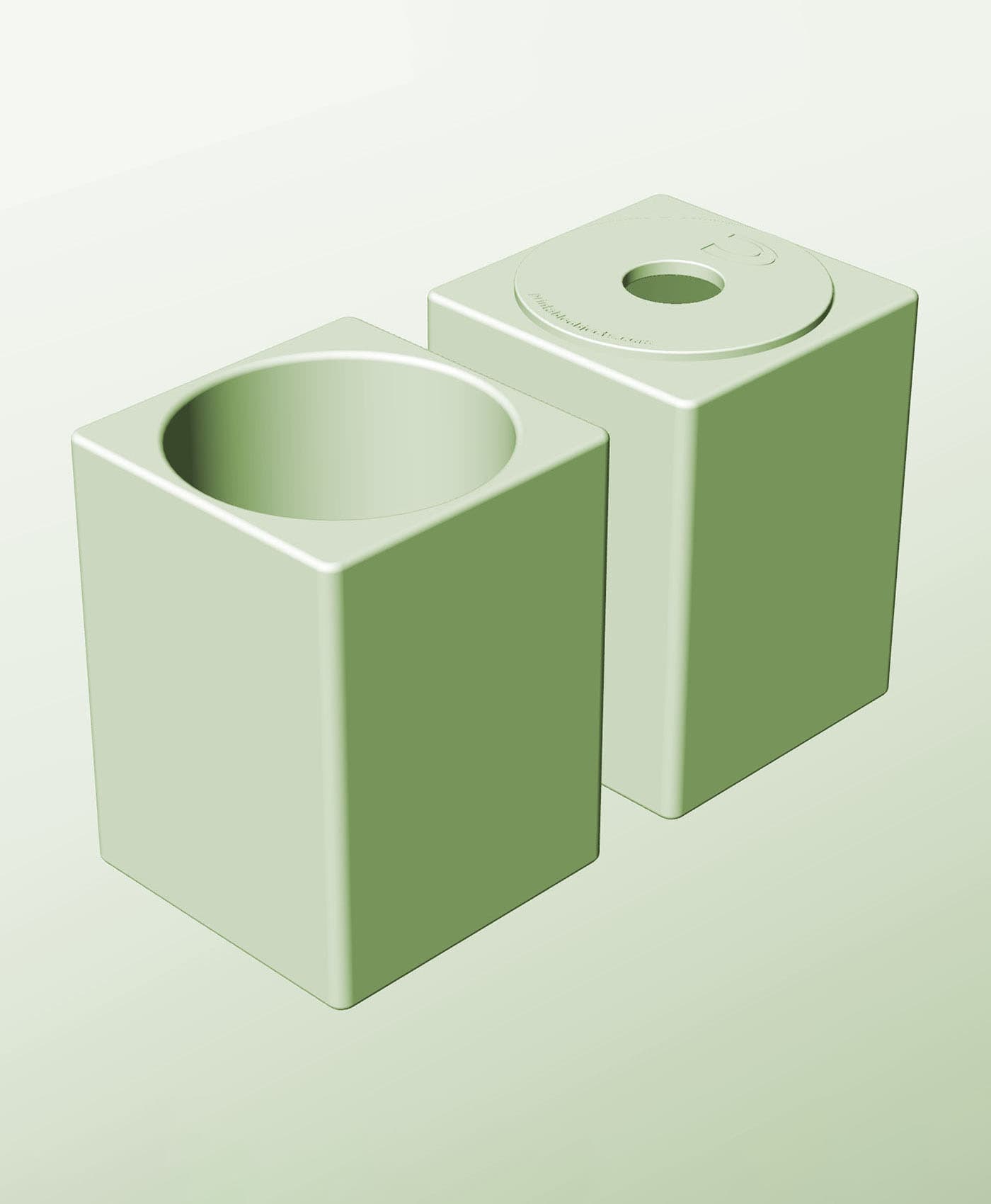 CS128-190-P Stacking pierced component box bin for makers 3d model