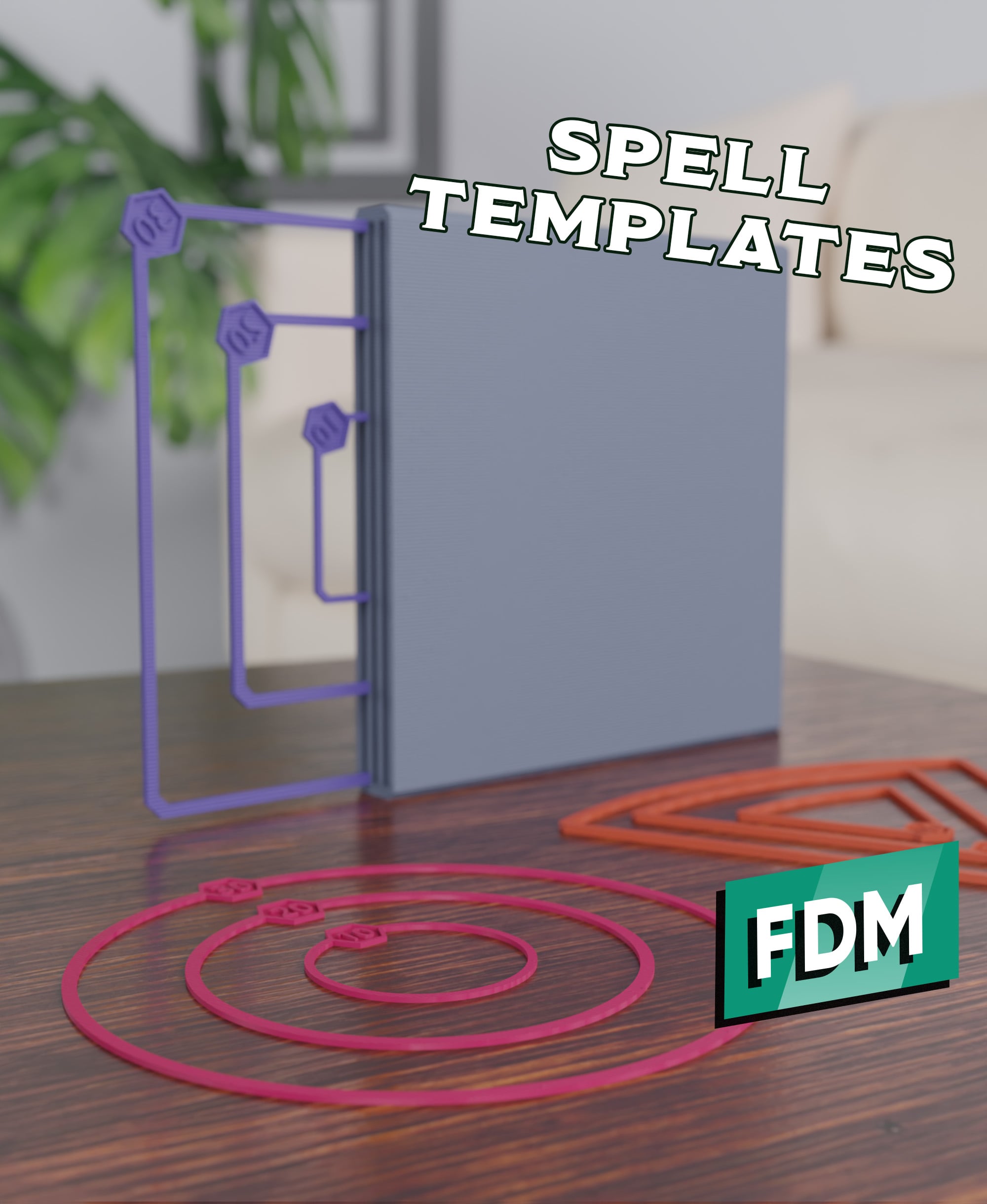 RPG - Spell Templates 3d model