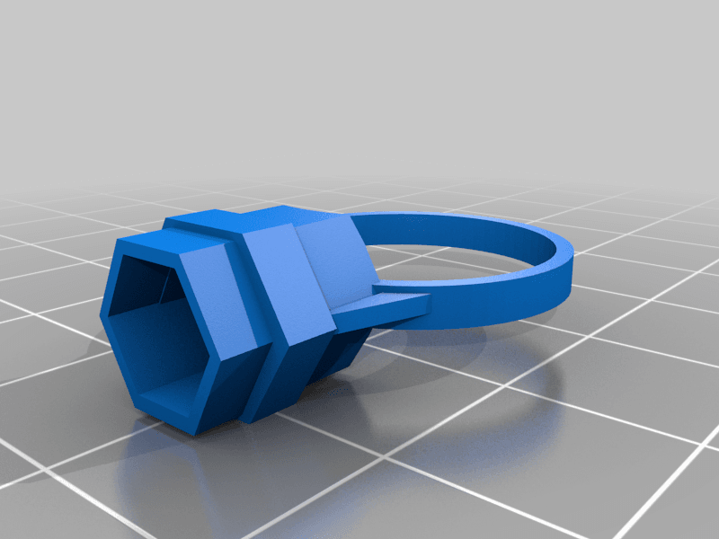 Ring with bit holder 3d model