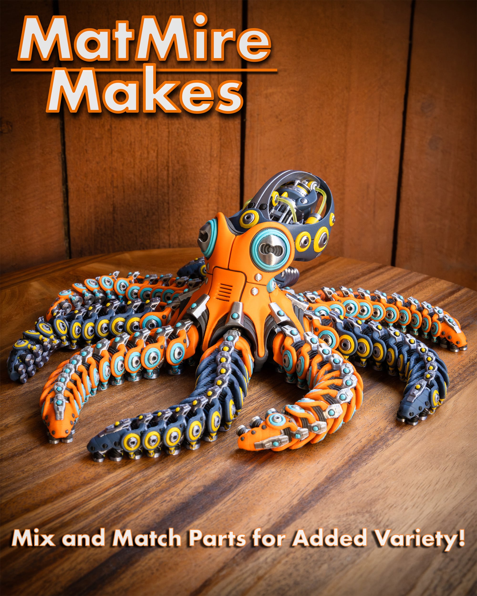 Robo Octopus - Articulated Figure 3d model