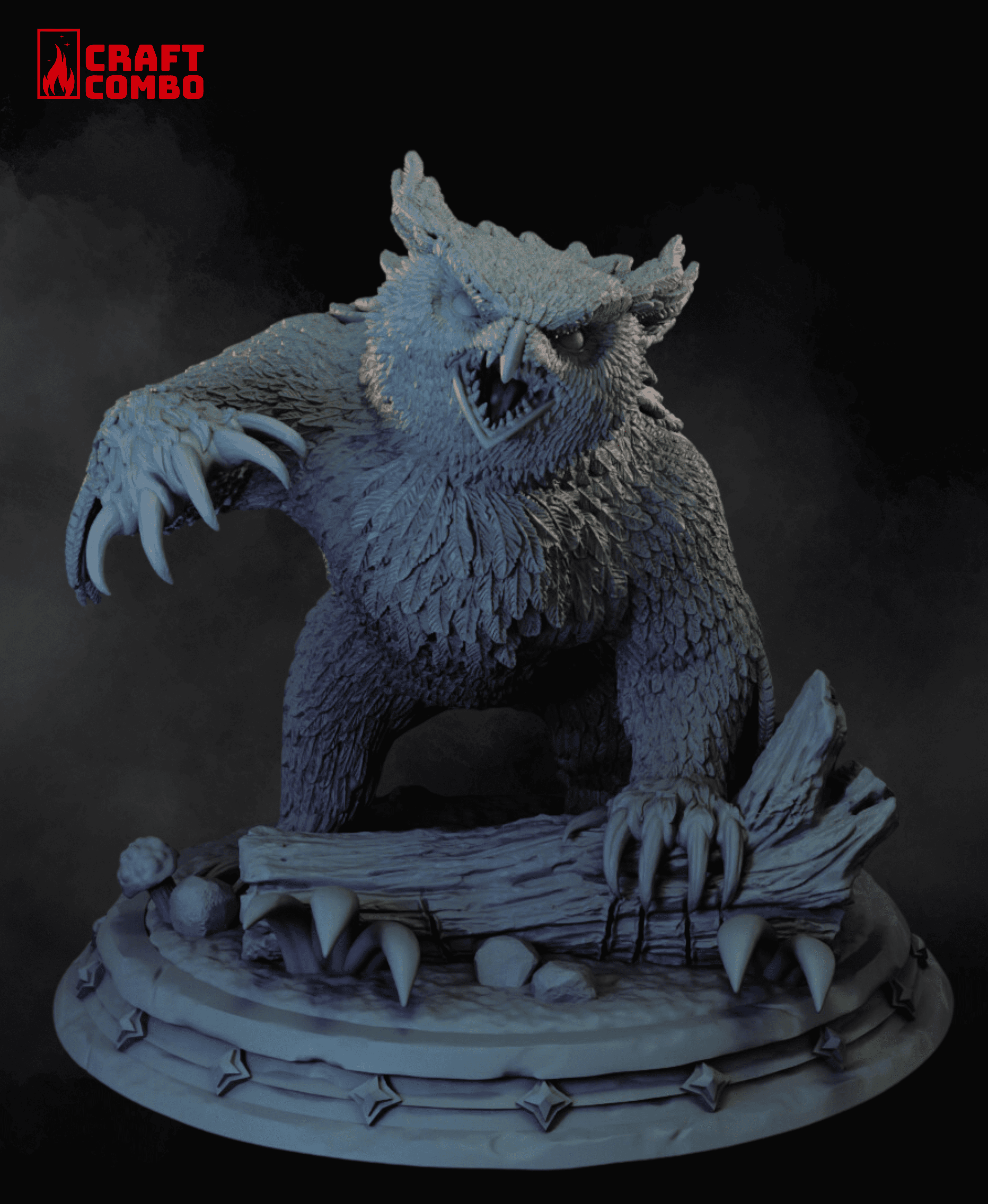 D&D Mini - Owlbear, Creatures 3d model
