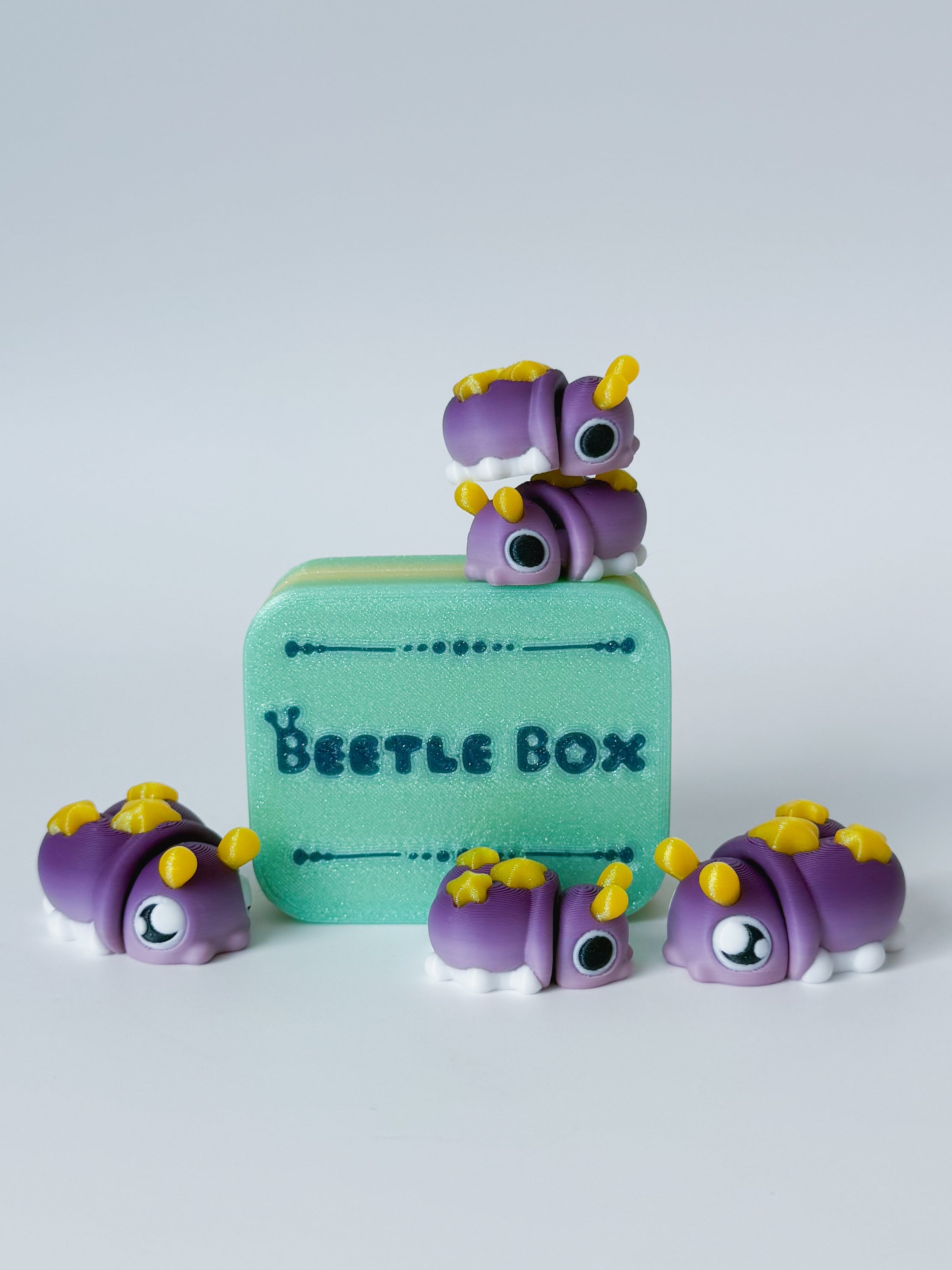 Baby Beetles and Box 3d model