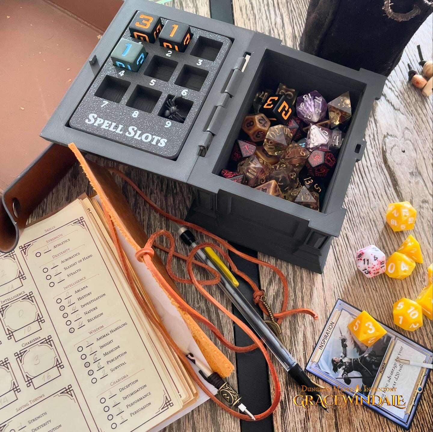 Dice Case & Spell Slot Tracker 3d model